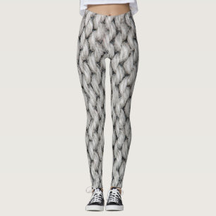 White knitted wool texture, close-up photo. leggings