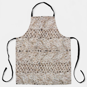 White knitting wool texture background. apron