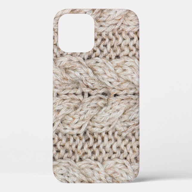 White knitting wool texture background. Case-Mate iPhone case (Back)