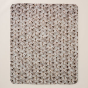 White knitting wool texture background. sherpa blanket