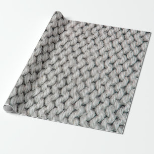 White knitting wool texture closeup photo backgrou wrapping paper