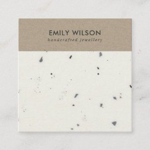 WHITE KRAFT TERRAZZO STUD EARRING DISPLAY CARD