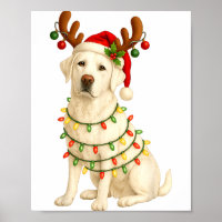 White Lab Christmas Tree Light Pajama Labrador Dog