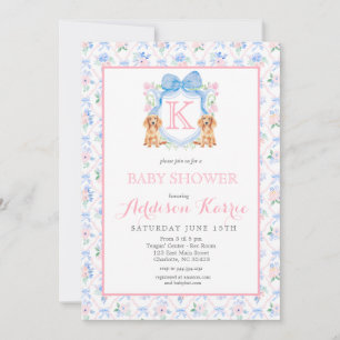 White Lab Dog Baby Shower Invitation