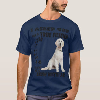 White Lab Saying Mum Dad Print, Snow Labrador Retr T-Shirt