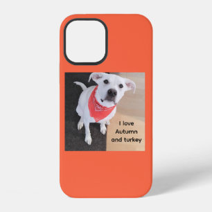 White Labrador Mix Puppy Dog Thanksgiving Case-Mat iPhone 12 Case