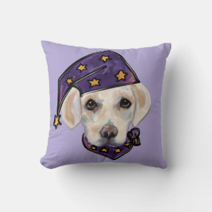 WHITE LABRADOR RETRIEVER CUSHION