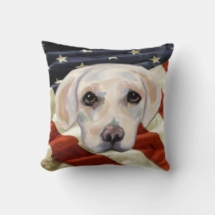 WHITE LABRADOR RETRIEVER CUSHION