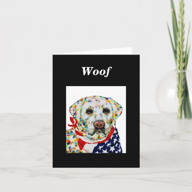 White Labrador Retriever Dog Blank Note Card (Front)