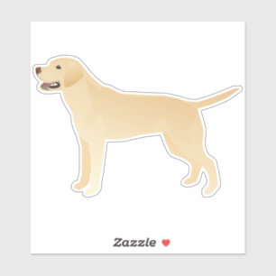 White Labrador Retriever Dog Breed Silhouette