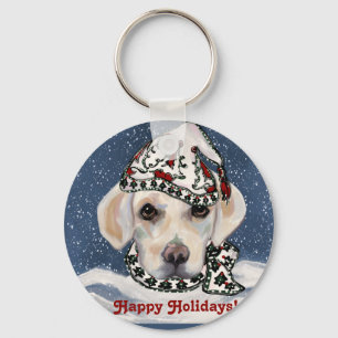 WHITE LABRADOR RETRIEVER KEY RING