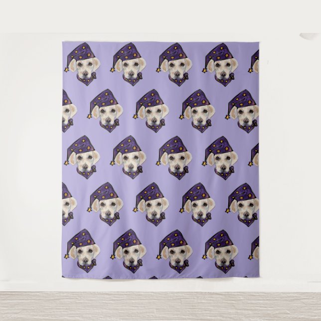 White Labrador Retriever Tapestry (Front)