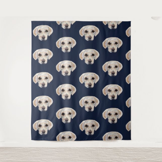 White Labrador Retriever Tapestry (Front)