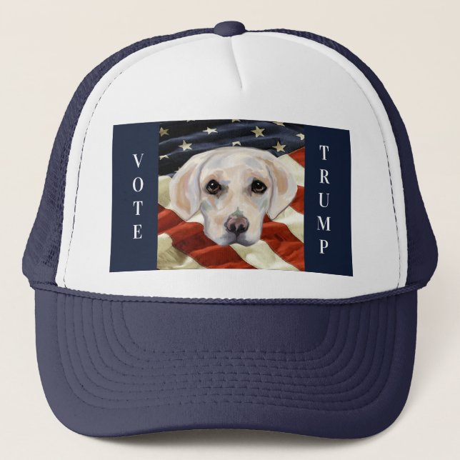 White Labrador Retriever Trucker Hat (Front)