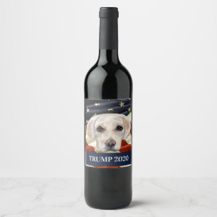 White Labrador Retriever Wine Label