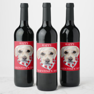 White Labrador Retriever Wine Label