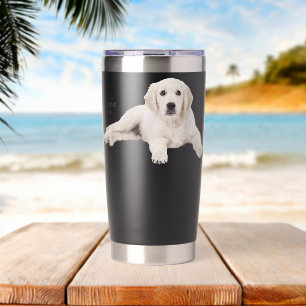 White Labrador Retriever Yellow Love Lab Mum Dog D Insulated Tumbler