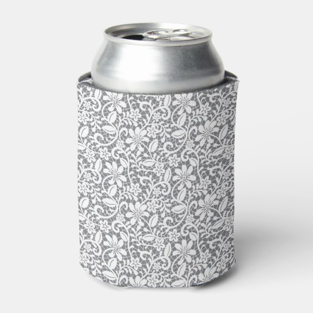 White Lace 1 Can Cooler (Can Front)
