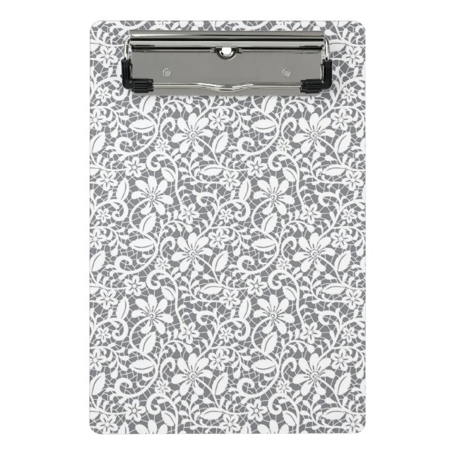 White Lace 1 Mini Clipboard (Front)