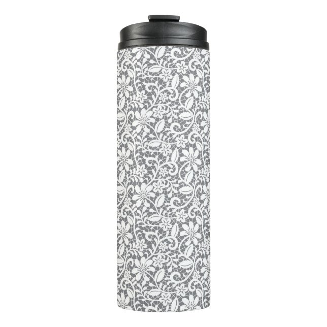 White Lace 1 Thermal Tumbler (Front)