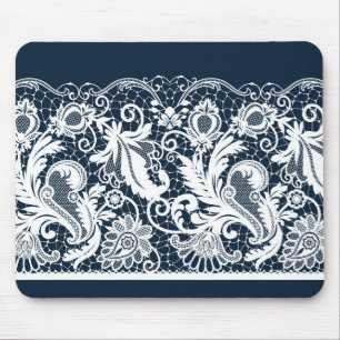 White lace 2 mouse mat