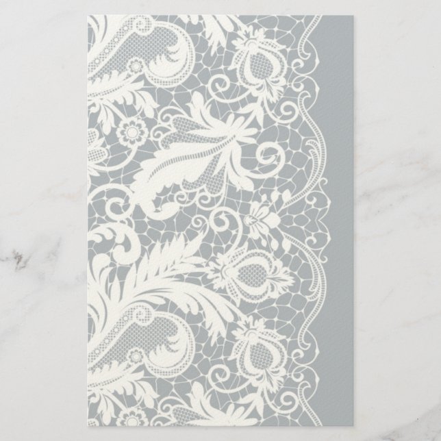 White lace 2 stationery (Front)
