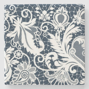 White lace 2 stone coaster