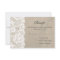 White Lace and Burlap Wedding RSVP Card