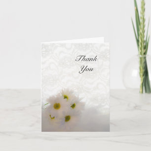 White Lace and Daisies Wedding Thank You