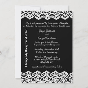 White Lace and Promises Wedding  Invitation