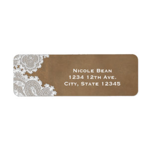 White Lace & Brown Rustic Chic Elegant Wedding