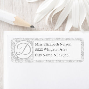 White Lace Catholic Monogrammed Wedding Address