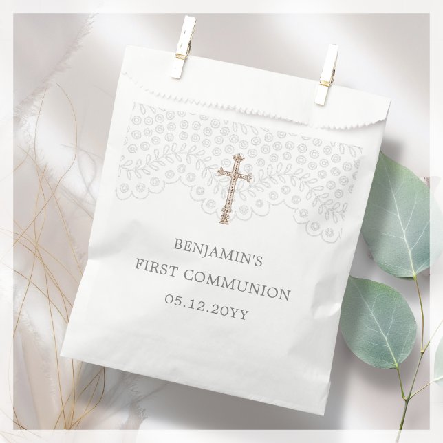 White Lace | First Holy Communion Favour Bag (Creator Uploaded)