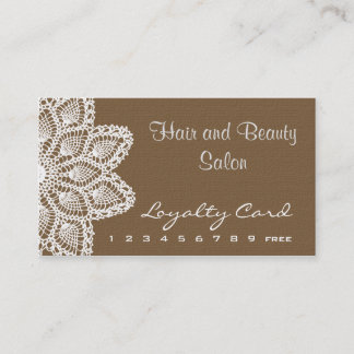 White Lace Loyalty Card hair and beauty salon