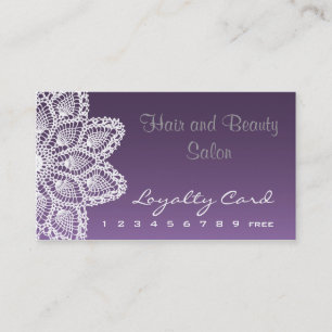 White Lace Loyalty Card - hair and beauty salon