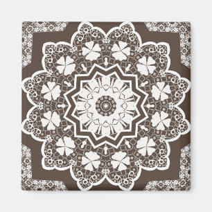 White lace magnet