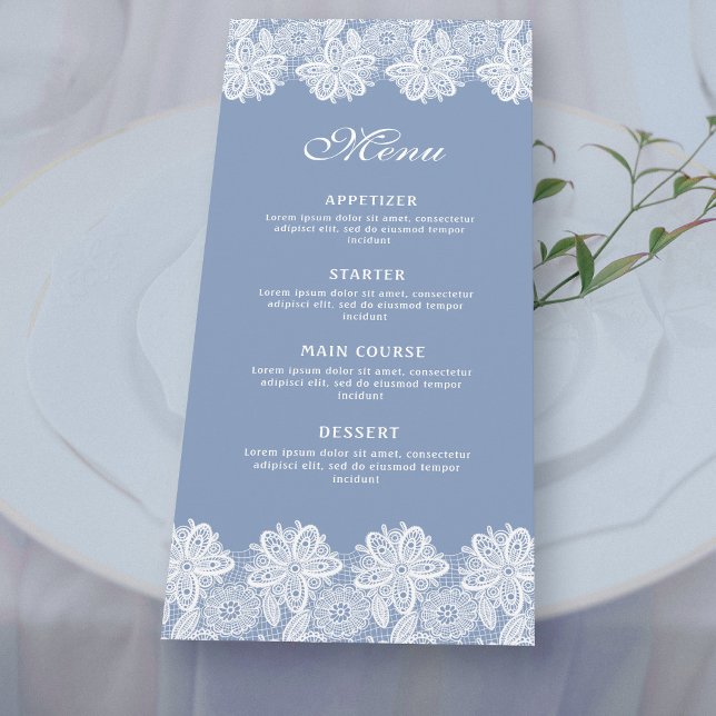 White Lace on Blue Classic Menu (Creator Uploaded)