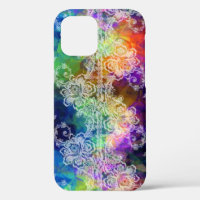 White Lace Over Rainbow Tissue Paper