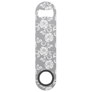White lace pattern on grey background