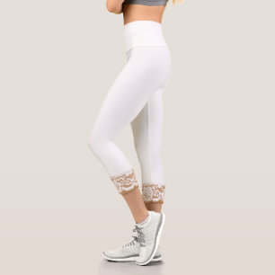 White Lace Pretty Capri Leggings