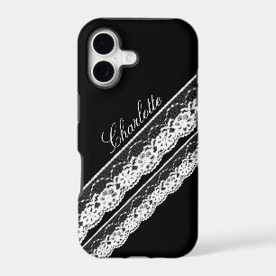 White Lace Ribbons iPhone 5 Case