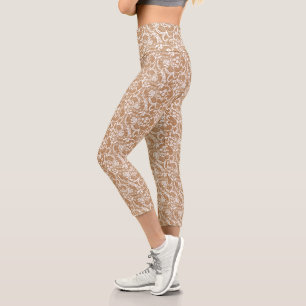White Lace Stylish Capri Leggings