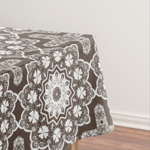 White lace tablecloth