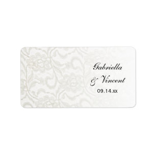 White Lace Wedding Favour Tag