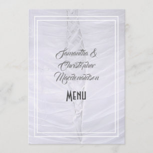 White lace wedding menu