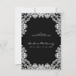 White Lace Wreath Memorial Funeral Loved One