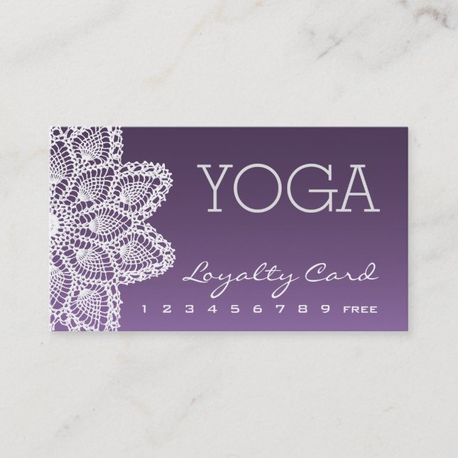 White Lace Yoga Loyalty Card (Front)