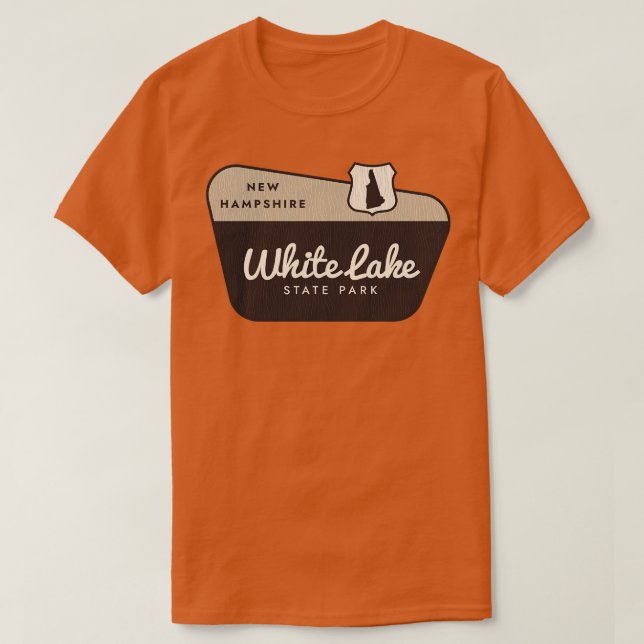 White Lake State Park New Hampshire Welcome Sign T-Shirt (Design Front)