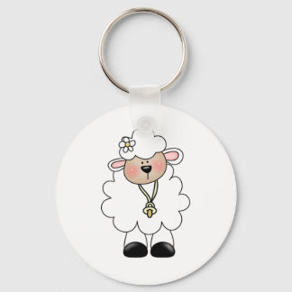 White Lamb Keychain