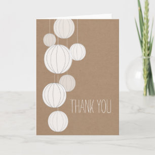 White Lanterns Cardstock Inspired Thank You